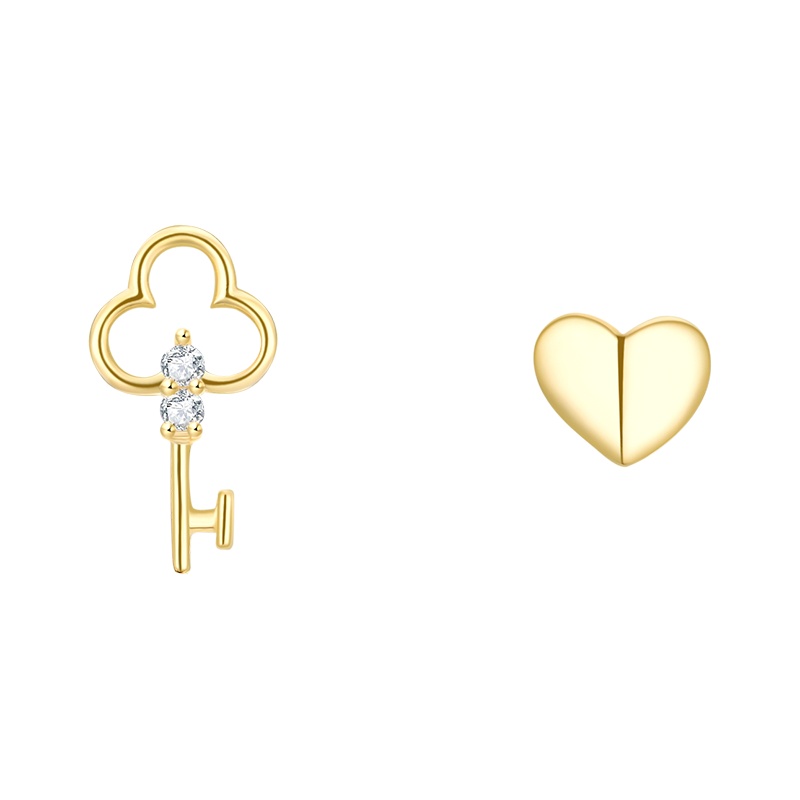 DTOTO 简约心匙耳环耳钉秀气灵动温柔可人耳钉耳环女