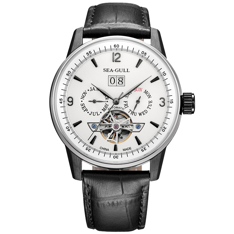 海鸥表(SEAGULL) 手表男表 男士手表 机械表 飞轮自动机械表多功能男表219.328