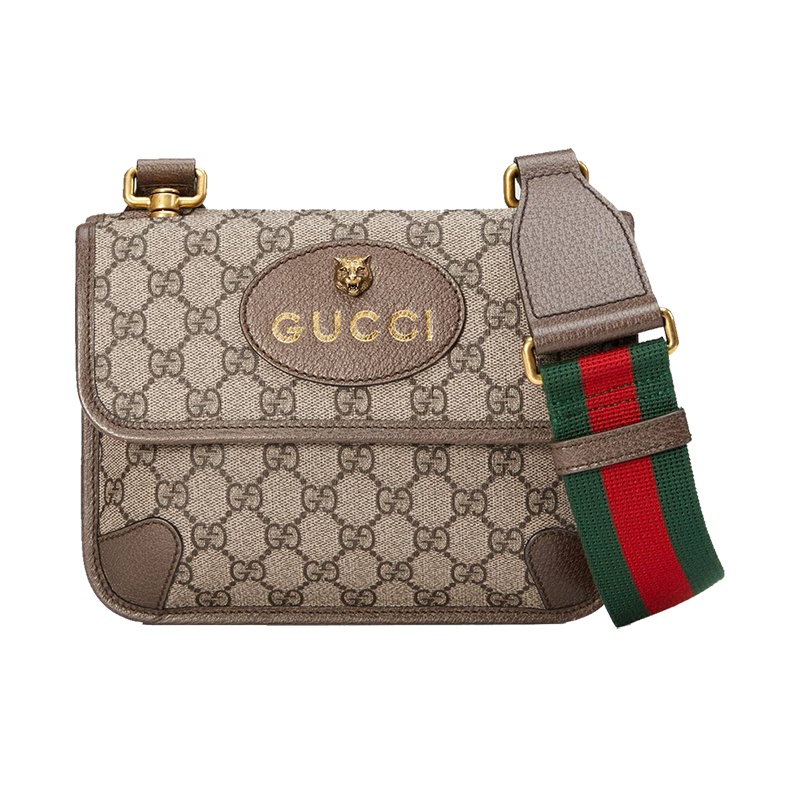GUCCI 古驰 GUCCI男包 男女款经典双G印花小号虎头斜挎包单肩包