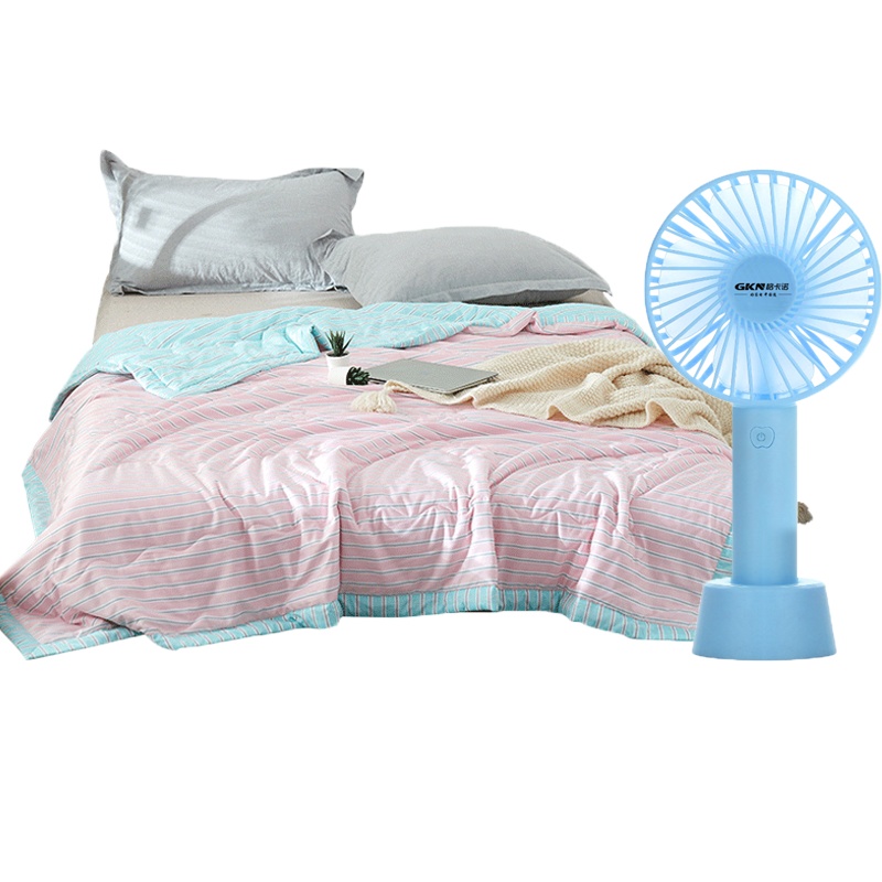 格卡诺便捷式风扇+多喜爱 晨露夏凉被