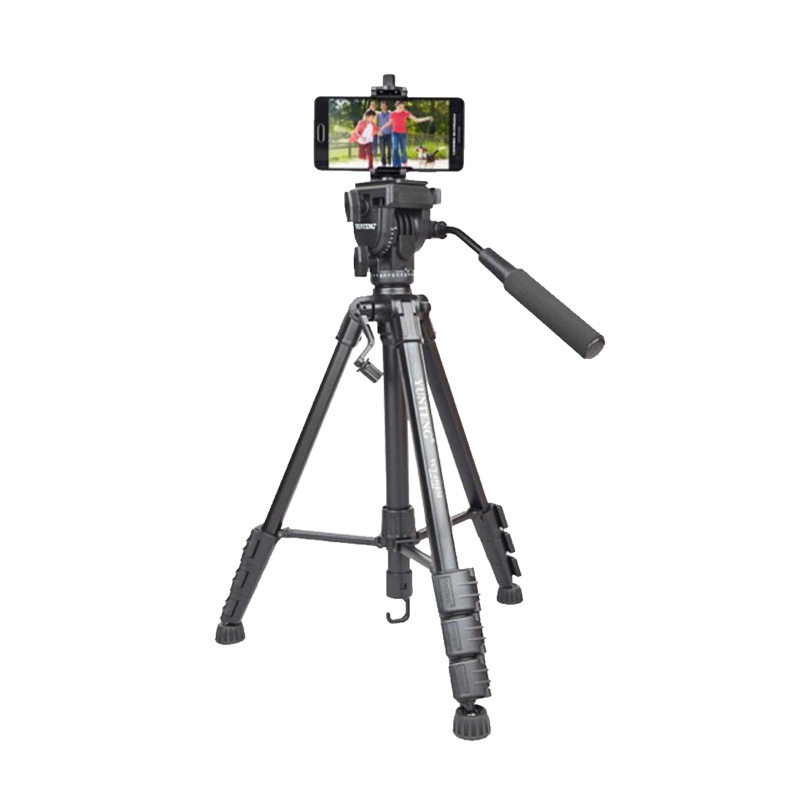 云腾691手机直播支架液压云台户外摄影自拍照相机三角支架抖音volg拍摄便携视频通用微单单反三脚架 云腾691+旋转夹子
