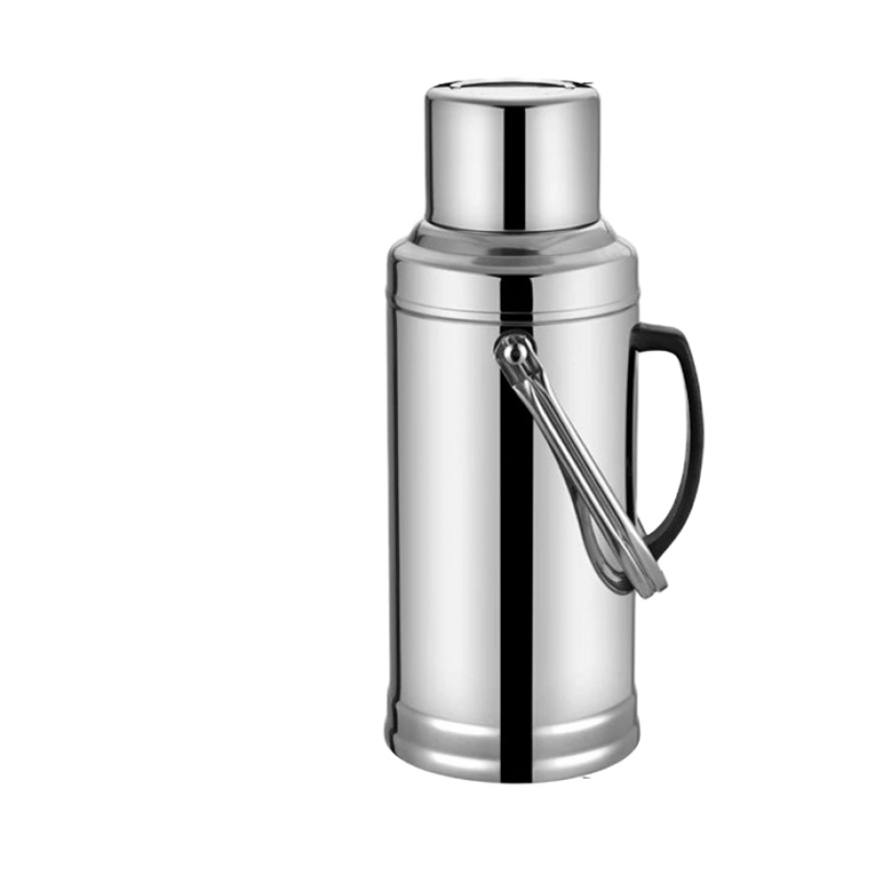 三维工匠不锈钢外壳热水瓶暖水瓶暖水壶家用学生用保温壶开水瓶 玻璃内胆 3.2平盖开水壶整套(壶+内胆)