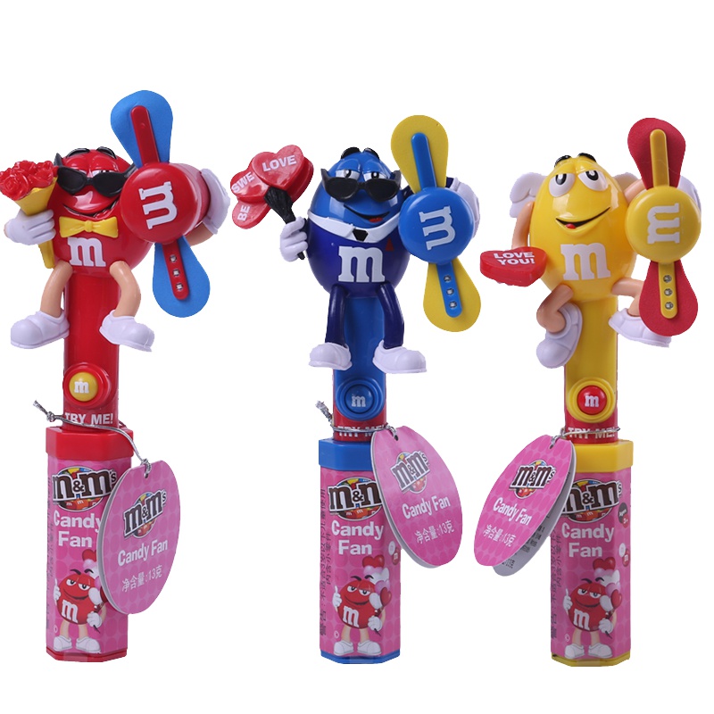 M&M’s 进口mm豆 糖果巧克力豆 儿童玩具 电动风扇 内含13gmm巧克力豆