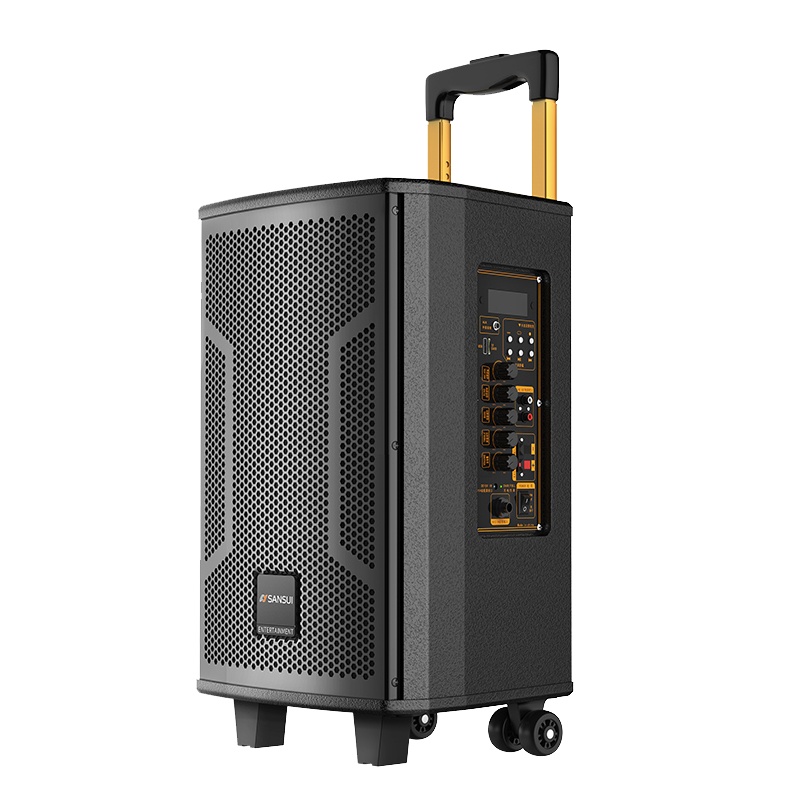 山水(SANSUI) SA5-08跳广场舞音响户外K歌手提拉杆便携式大功率低音炮蓝牙音箱带无线麦克风双话筒套装