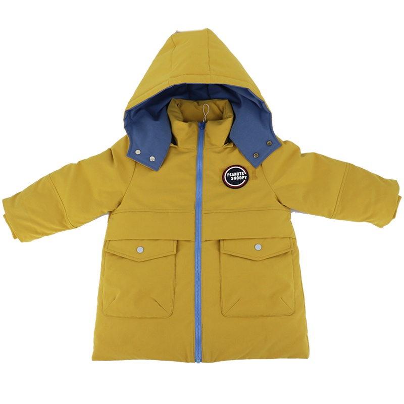 SNOOPY史努比童装棉衣中大童男女孩棉袄秋冬季加厚中长款儿童连帽棉服S9416302