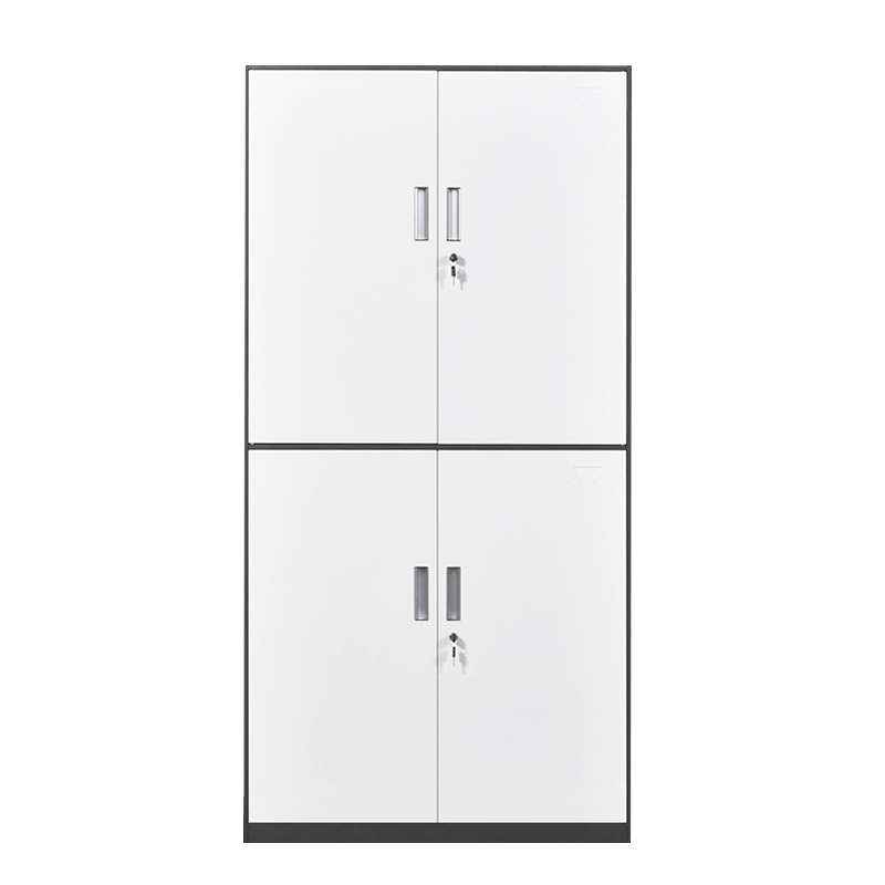 【晋美升】文件柜 资料柜储物柜办公室拆装套色铁皮柜员工柜档案柜 中二斗文件柜900*400*1850mm