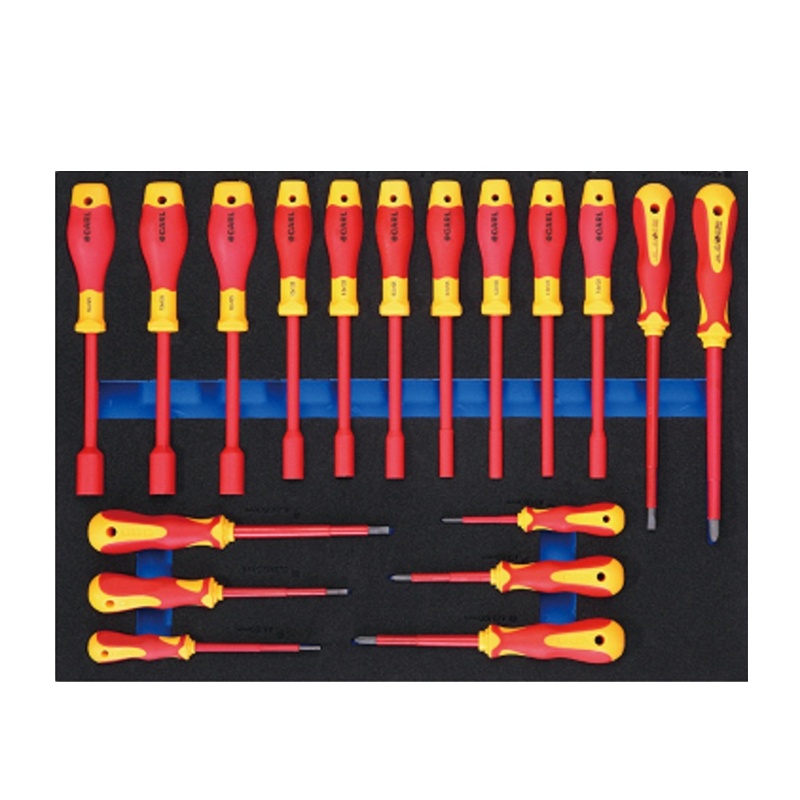 [卡尔]18件VDE绝缘旋具工具托