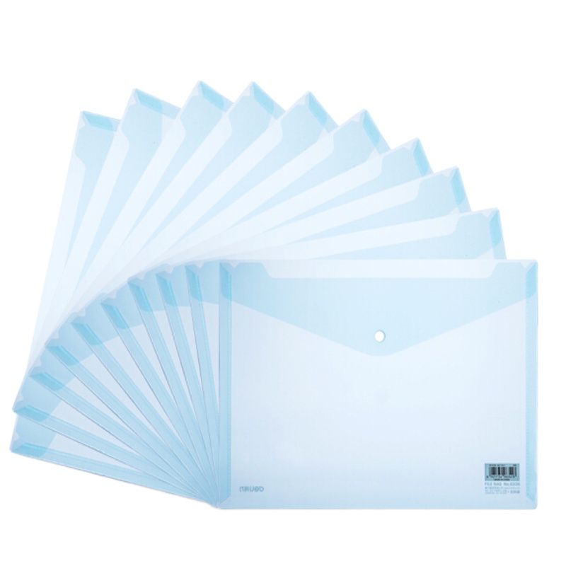 得力8308文件袋(蓝) 100只装