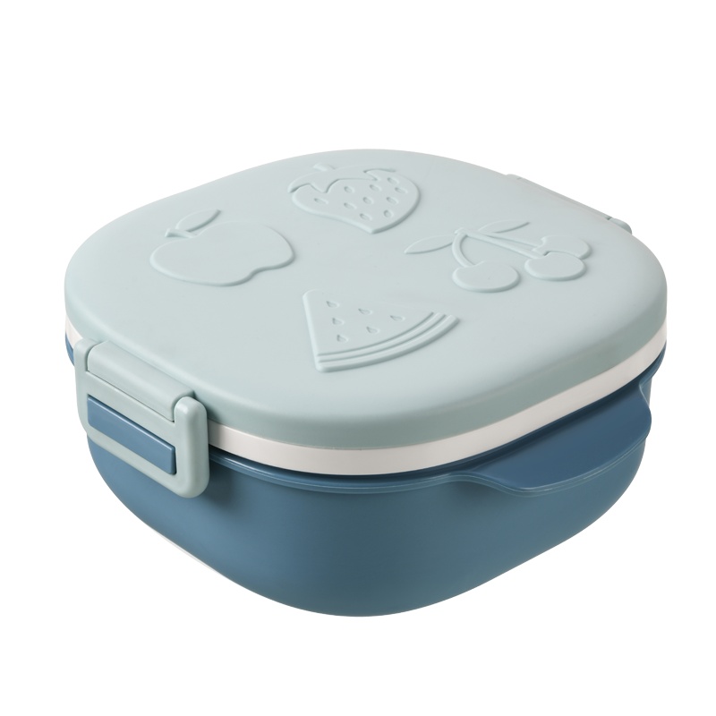 开优米(Kiuimi)幼儿园餐盘304不锈钢创意儿童餐具婴童碗宝宝菜盘卡通盘子含刀叉 绿色款