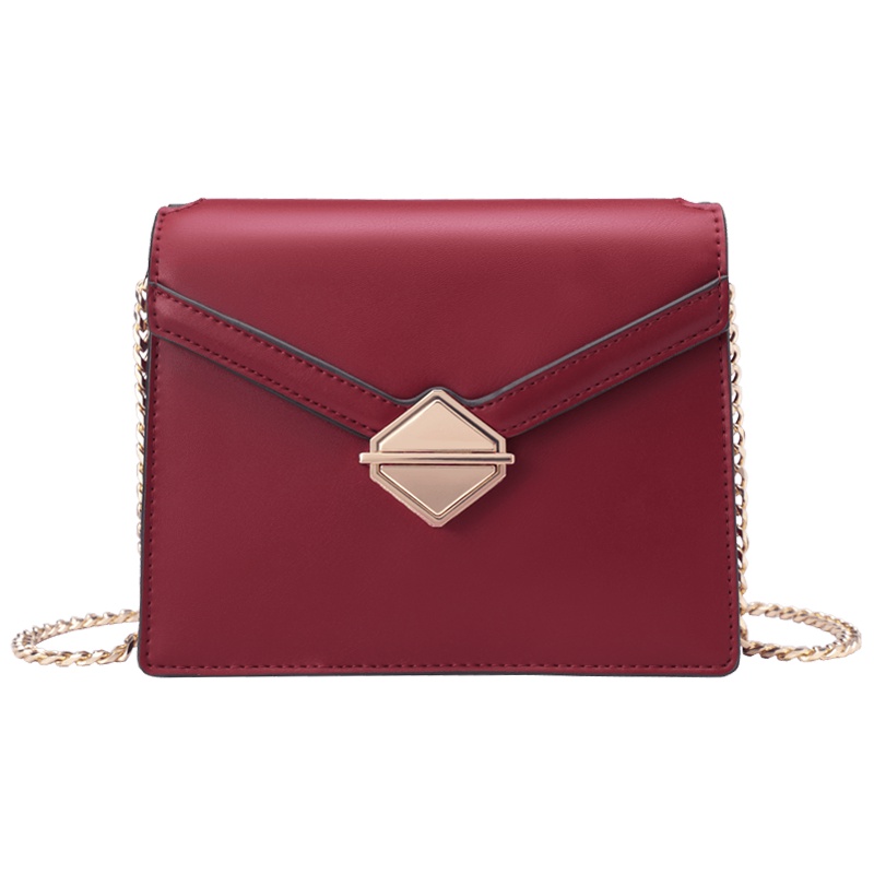 第九城（V.NINE） 单肩包女信封包复古风欧美简约斜挎包时尚链条小方包