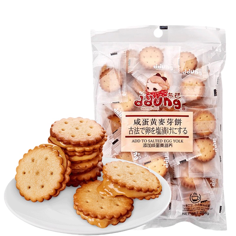 冬己咸蛋黄麦芽饼(夹心饼干)106g