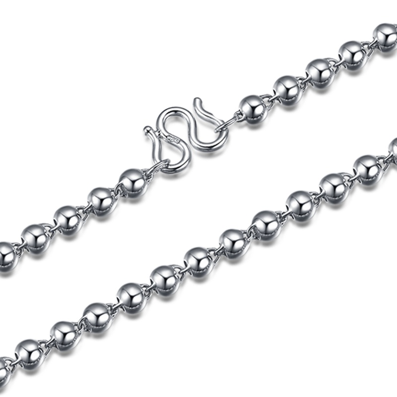 Ryual 铂金项链 Pt950铂金光面圆珠项链 白金男士圆珠项链计价款铂金950项链时尚大方送老公恋人