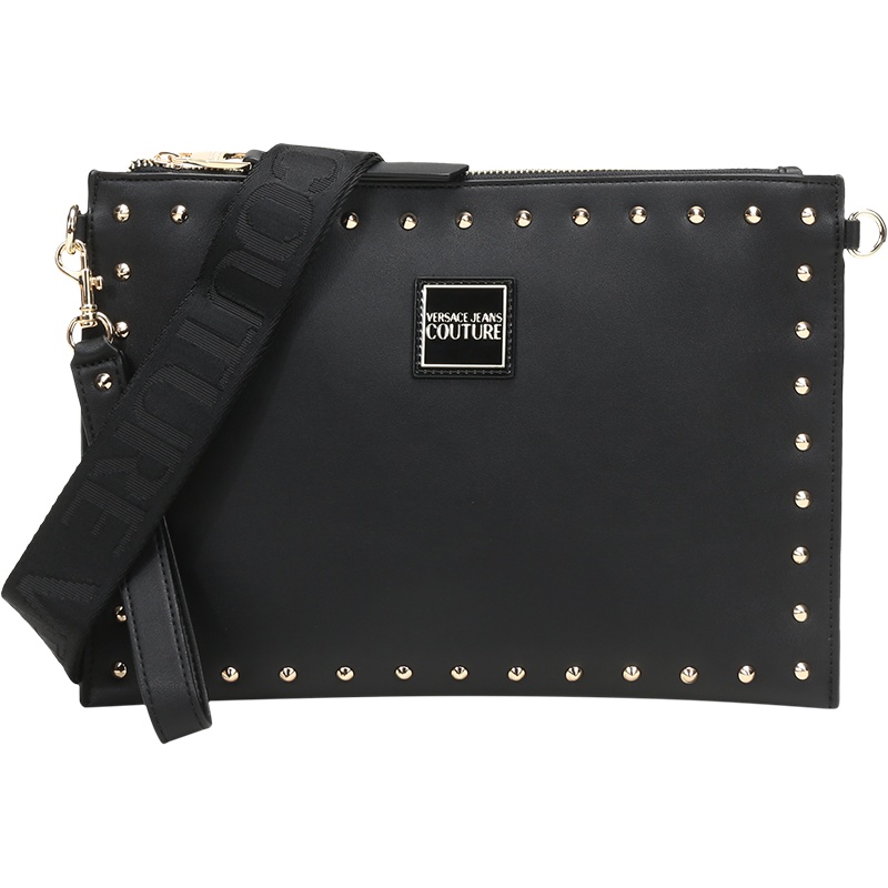VERSACE JEANS COUTURE 范思哲 女士 铆钉装饰手拿包单肩斜挎包 E1VVBBEY 71407