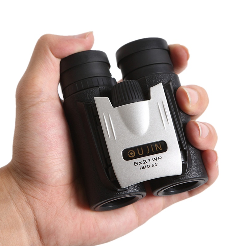 小巧便携式迷你型 掌手宝望远镜 OUJIN 8x21高清稳定微光夜视口袋双筒望远镜