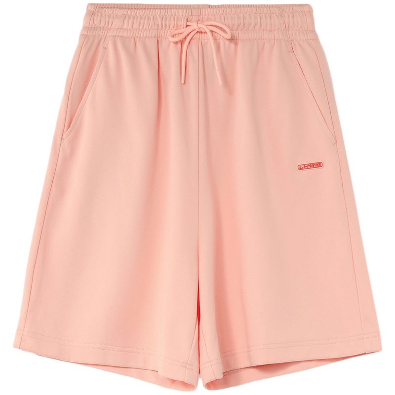 李宁运动短裤女夏季大码宽松五分裤高腰夏裤轻薄透气休闲运动裤女