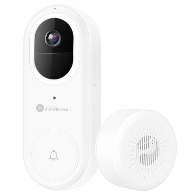 华为智选 海雀智能门铃Pro 陶瓷白 一键视频通话 AI精准识别 6500mAh超长续航 超大视野