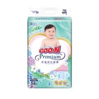 大王GOO.N环贴式纸尿裤花信风尿不湿大号L56片(9kg-14kg) 轻薄柔软