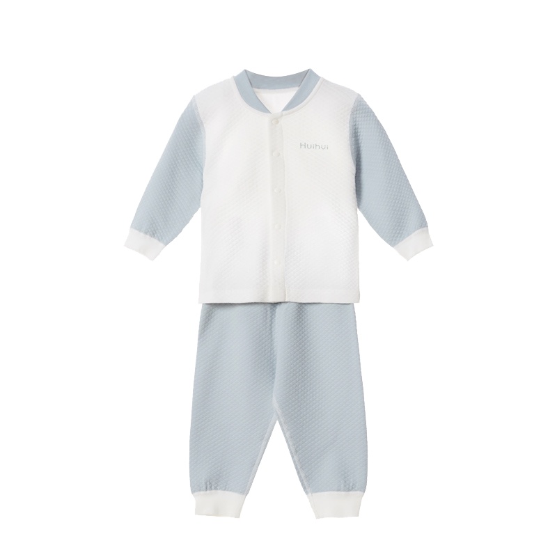 惠惠童年 婴儿纯棉套装 5034宝宝秋衣内衣秋裤男女童幼儿夹丝布春秋衣服 新生儿睡衣