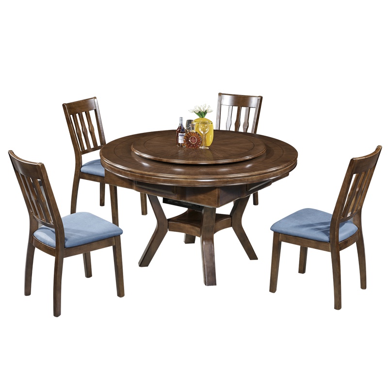 上岛(SHANGDAO)智能餐桌 实木餐桌 多功能麻将机 新中式欧式餐桌 一桌六椅 方桌实木 马来西亚进口橡胶木