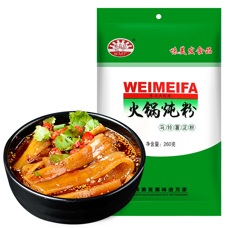 味美发 东北大拉皮260g 火锅炖粉土豆宽粉配菜炖菜粉条