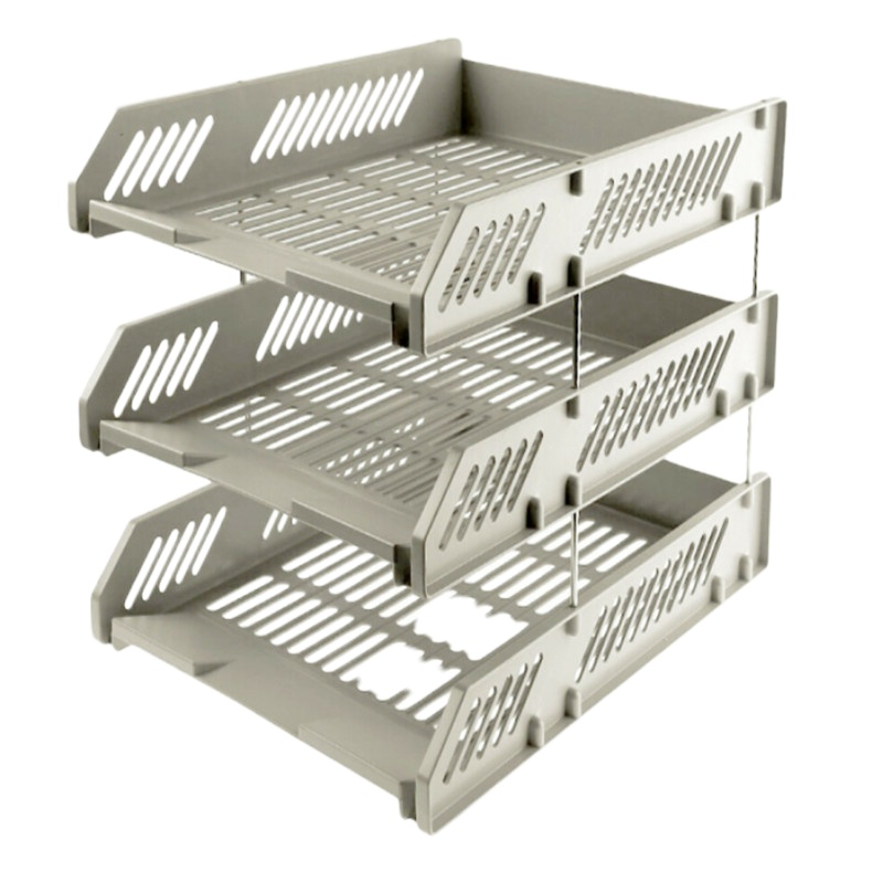 晨光 ADM94743A 文件盘 330*250*245 三层 灰色 (单位:件)/2件装