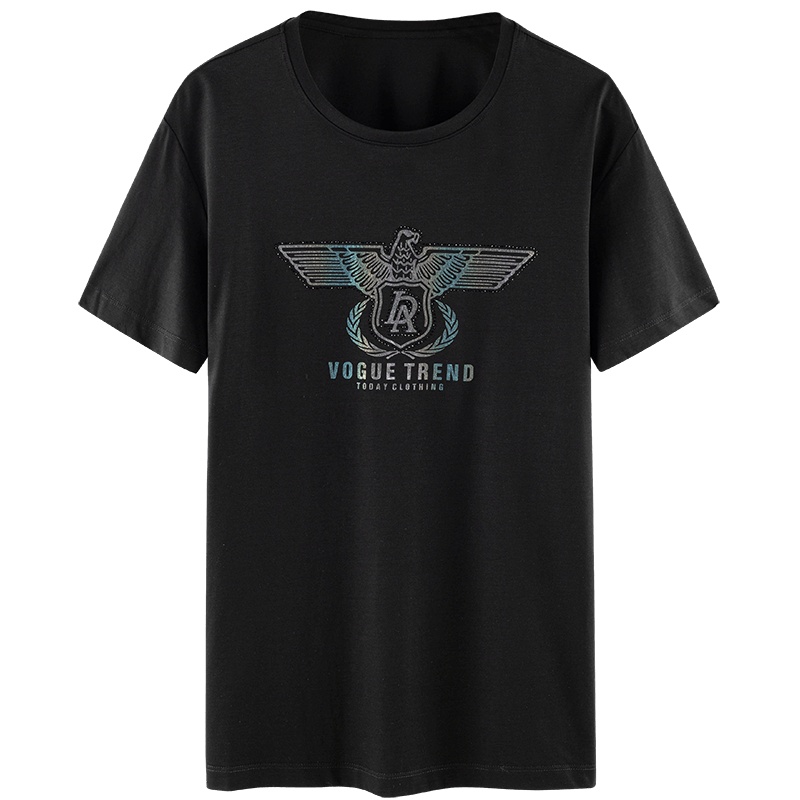 传奇保罗男士2021新款夏季上衣休闲百搭圆领印花T恤