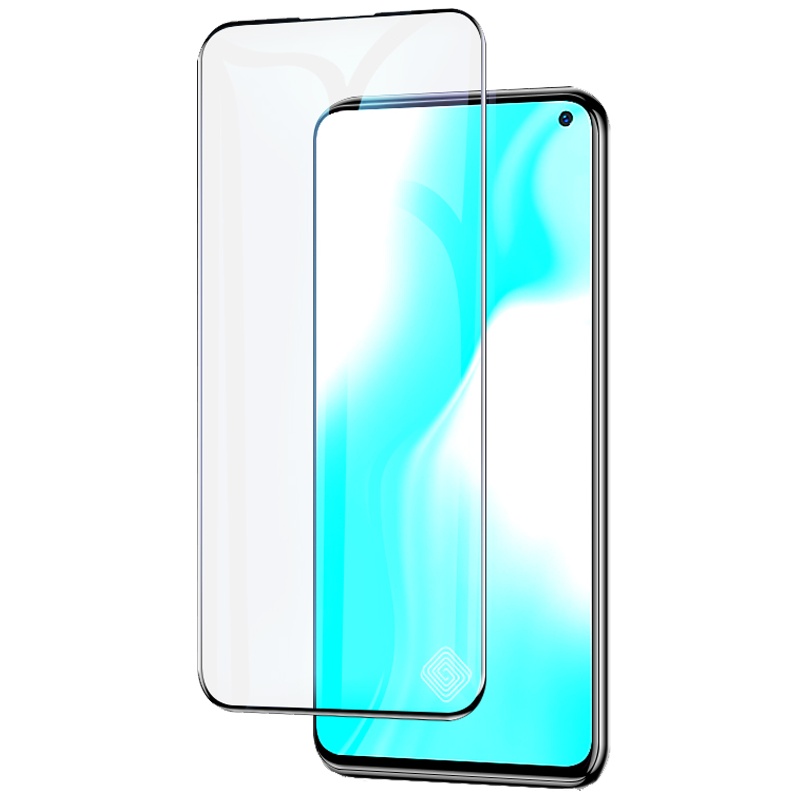 [买2送磨砂壳]轻万适用vivo iqoo3钢化膜全屏黑色高清透明防摔贴膜vivo手机保护膜全玻璃