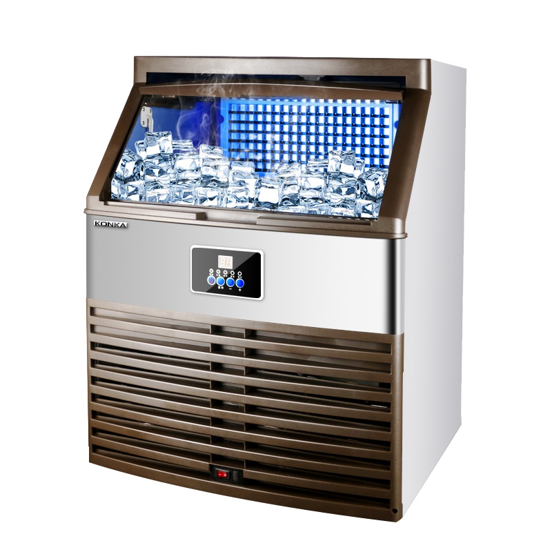 康佳(KONKA)KB-S7 全自动制冰机商用奶茶店预约定时小型家用冰块机冰粒大型方形冰机 制冰机126格