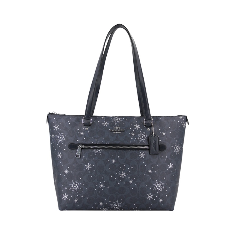 COACH 蔻驰 女士时尚经典大号饺子包手提包 蓝色C1772SVF23