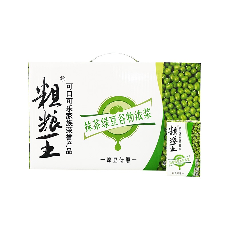 可口可乐粗粮王抹茶绿豆饮品礼盒谷物浓浆代餐饮料250ml*16盒