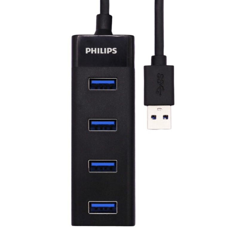 飞利浦(Philips)分线器 3.0多孔usb接口 4口 黑色50厘米