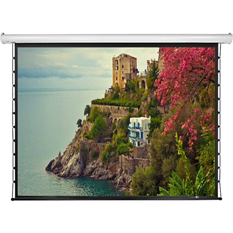 经科JK投影幕布YY1 MK3/YY1 MKIII 84寸4:3白塑拉绳电动遥控幕布