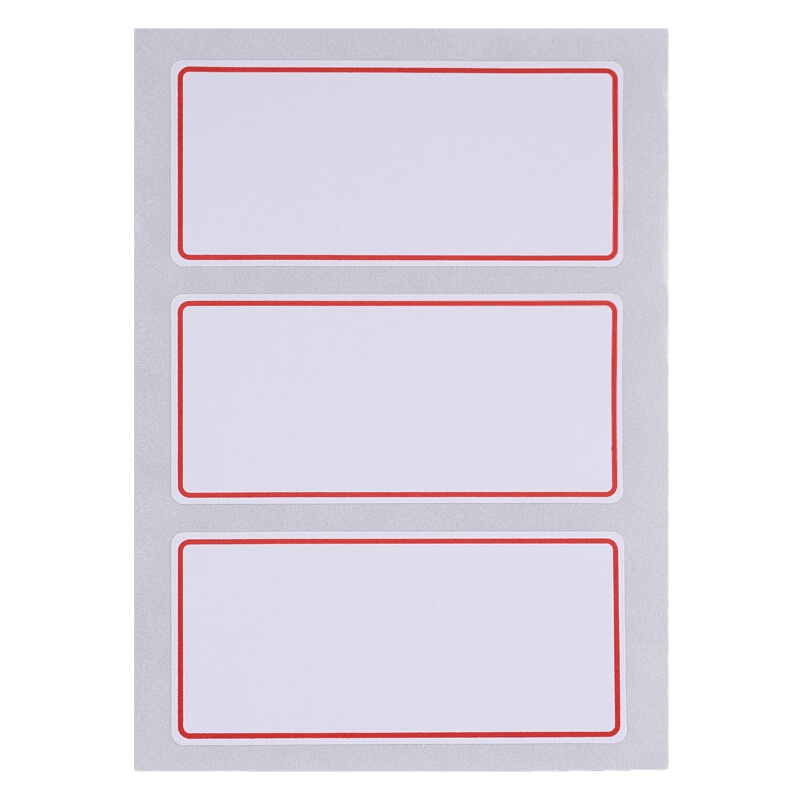 齐心 (COMIX) C6437 自粘性标贴 12张 3枚 34*73mm 单本装 宁选