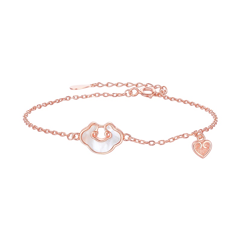 周大生S925银镀金祥云手链