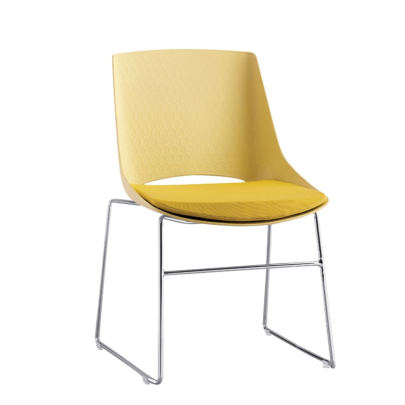 震海ZHWD901培训洽谈椅黄色会议椅弓型椅休闲椅会客椅培训椅电脑椅办公椅简约椅子