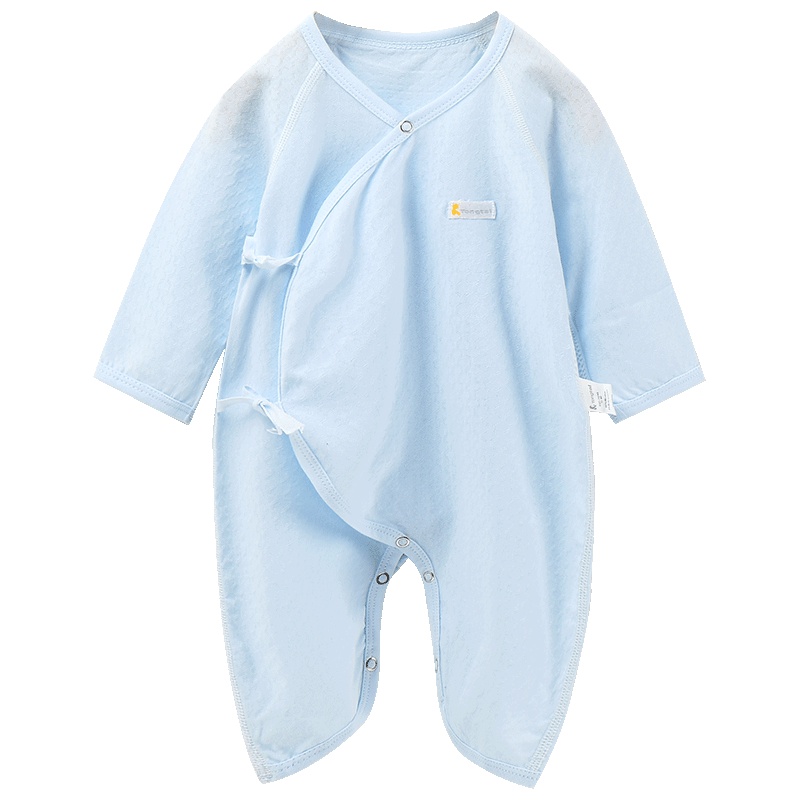 童泰TONGTAI春季新款初生儿连体内衣0-3个月宝宝蝴蝶衣哈衣爬爬服婴幼儿通用59cm