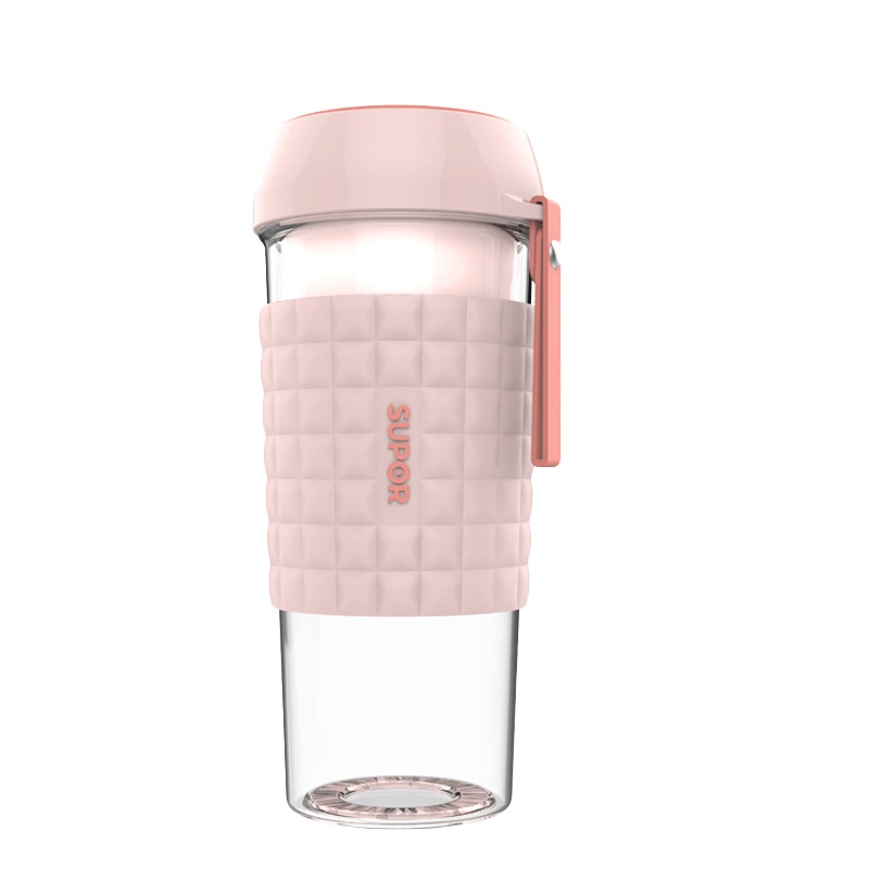 苏泊尔(SUPOR)榨汁机小型果汁杯官方旗舰店便携式搅拌奶昔迷你多功能随行杯家用JC310(樱花粉)