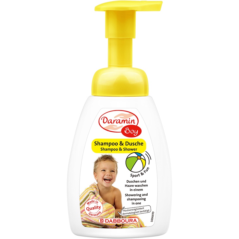 德国进口 达罗咪儿童洗发水沐浴露二合一250ml 3-18岁男孩燕麦精华无硅油洗发沐浴液