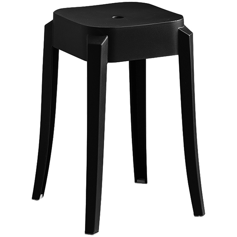 三圣 塑料凳子加厚家用高板凳现代简约时尚创意北欧方凳椅子(4把起拍)