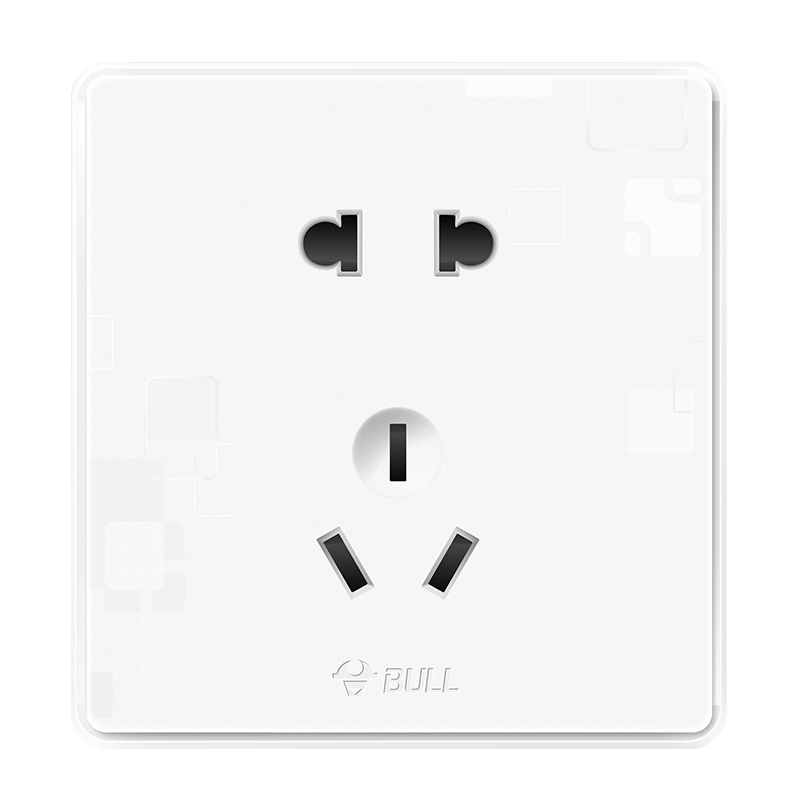 公牛(BULL) 开关插座面板 其他电源开关插座G18 纹理白正五孔10支装系列 86型插座面板 五孔插座套装