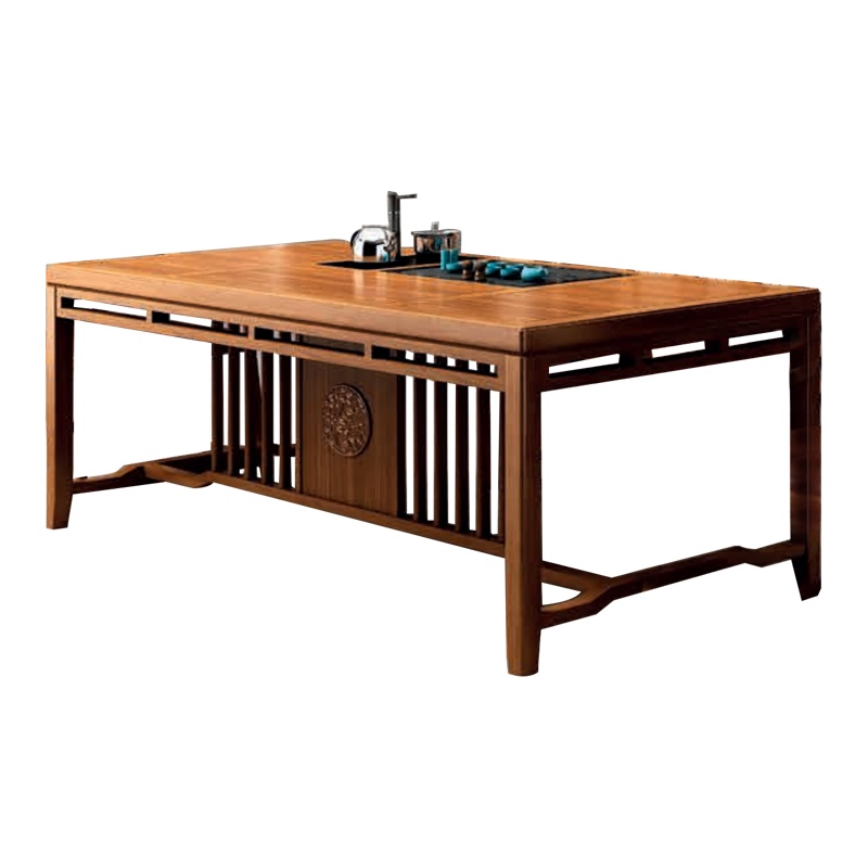 钜晟 胡桃实木办公柜1.8米新中式茶水柜办公室茶水台品茶台JS-GLZT-1811