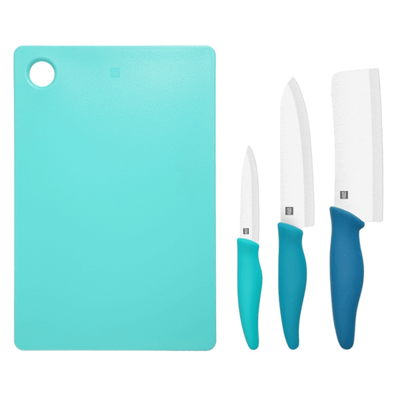 火候陶瓷刀砧板套装瓜果刀削皮刀器切菜刀塑料菜板案板水果刀三德刀小米有品热卖款