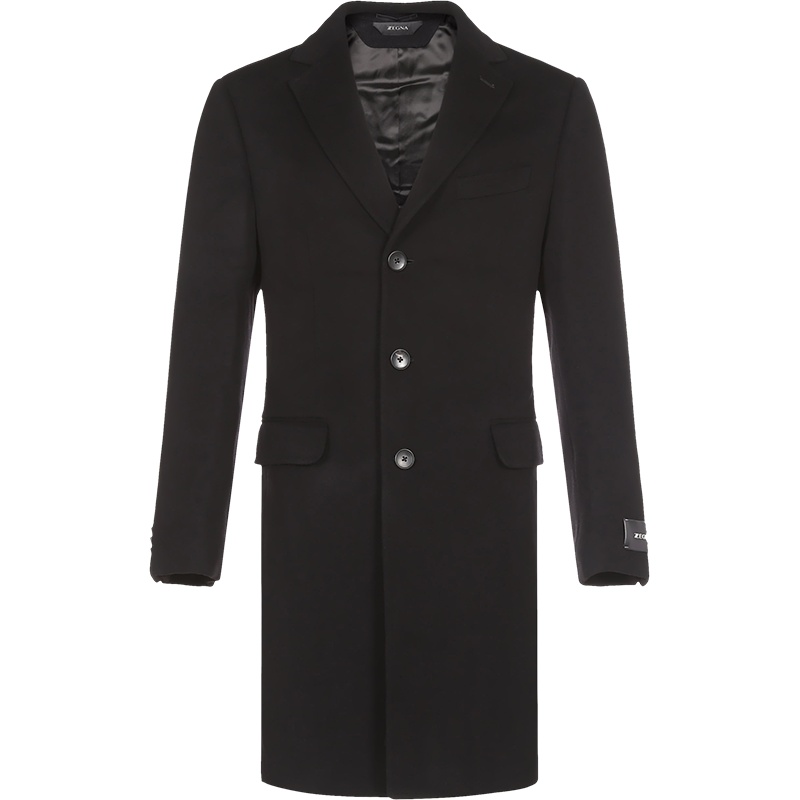 杰尼亚 Z ZEGNA 男士羊毛中长款大衣外套297730 4GJ3G0