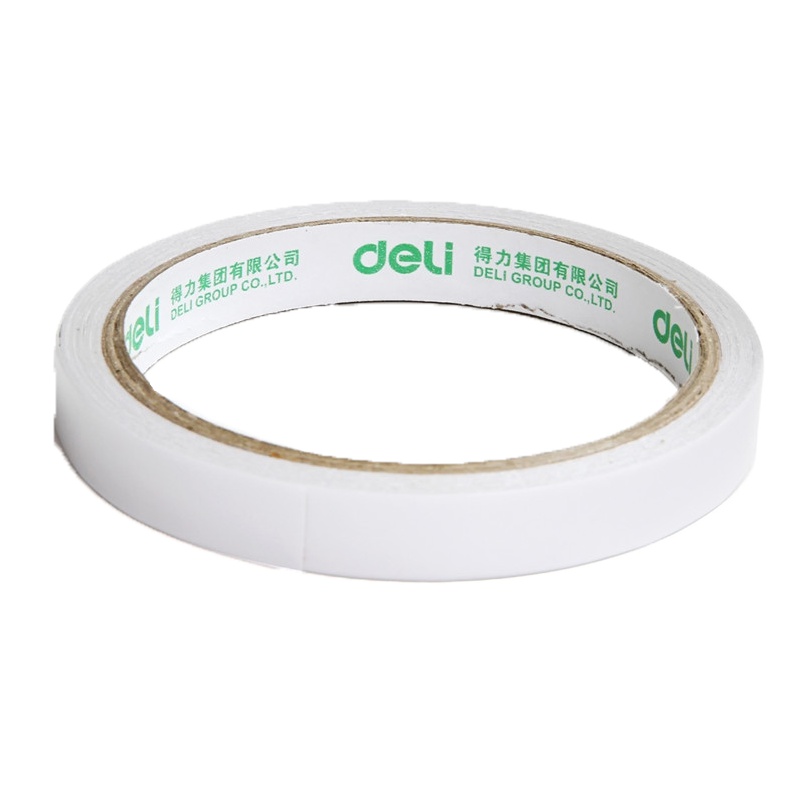 得力30401双面胶 两面胶 棉纸双面胶 胶带 1.2cm宽 12mmx10y