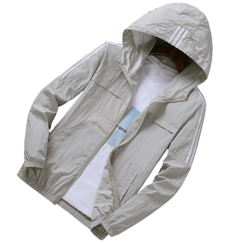 木林森(MULINSEN)夹克男2019男装韩版修身薄款夹克外套男士防晒衣服男上衣 黑