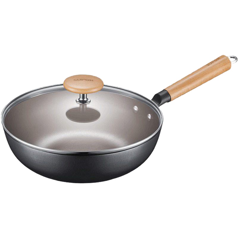 苏泊尔(SUPOR)炒锅 臻铁真不锈无涂层少油烟炒菜锅平底煎炒锅 明火电磁炉适用锅具直径28CM FJ28CA1