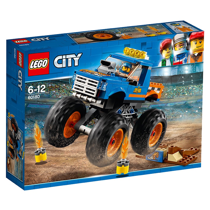 LEGO 乐高 City城市系列 巨轮越野车 LEGC60180 6-12岁 100-200块 塑料玩具
