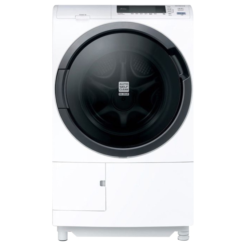 日立(HITACHI) 9公斤全自动洗烘一体变频滚筒洗衣机 风熨斗除皱 自动净槽 BD-SG90KC 日本原装进口