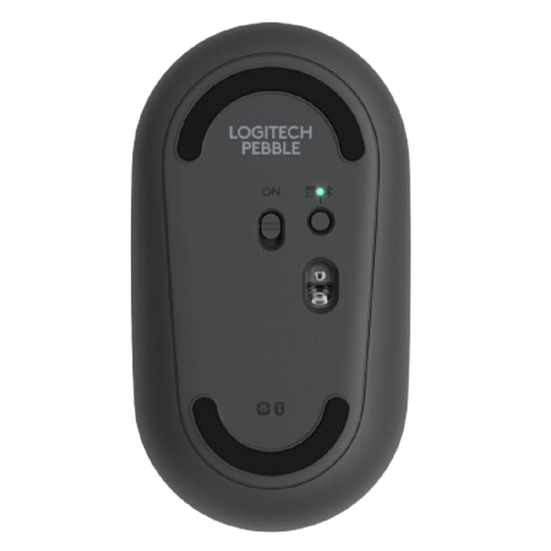 罗技 (Logitech) Pebble鹅卵石轻薄型无线蓝牙静音鼠标光电蓝牙台式机笔记本电脑家用商务办公苹果MAC 黑色