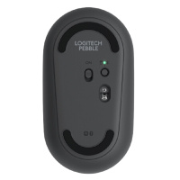 罗技 (Logitech) Pebble鹅卵石轻薄型无线蓝牙静音鼠标光电蓝牙台式机笔记本电脑家用商务办公苹果MAC 黑色